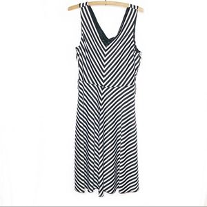 Maurices Large Black and White Striped Midi dress